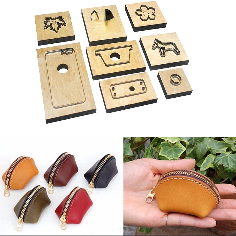 Japan Steel Blade Rule Die Cutter Coin Purse Type Small Bag Pattern Stencil Template for Leather Handcrafts Lovers 100*70mm