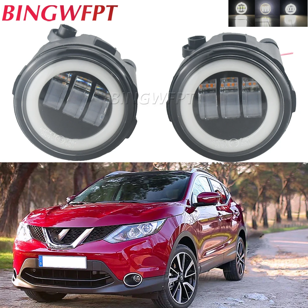 Fog Lights For Nissan Qashqai J11 2013-2019 Tiida X-Trail T31 Note Murano Cube Rogue Versa 2004-2015 LED Fog Light Fog Lamp