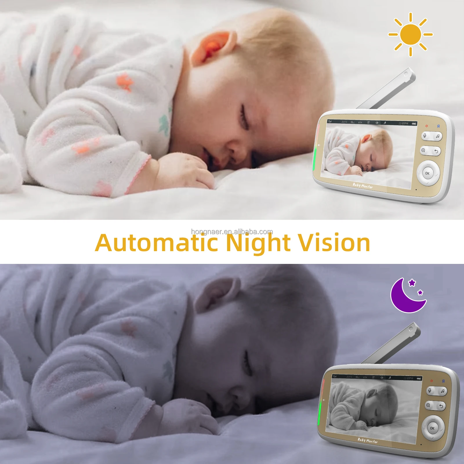 Hongnaer Home Audio Baby CCTV  - Smart Home Video ulasan dan harga