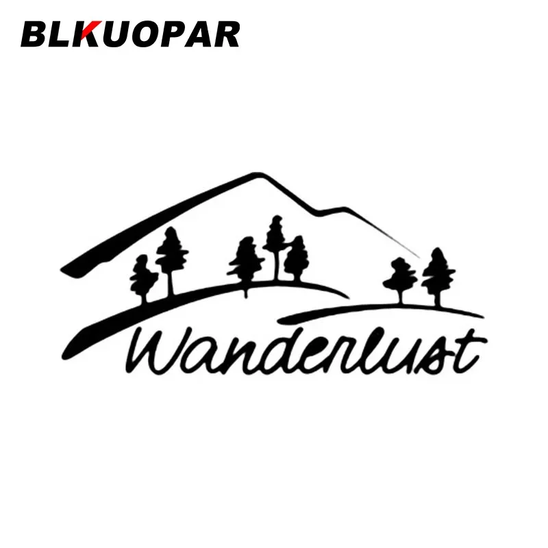 

BLKUOPAR Wanderlust Travel Feel The Nature Car Stickers Scratch-Proof Silhouette Decal Fuel Tank Cap RV VAN Surfboard Car Lable