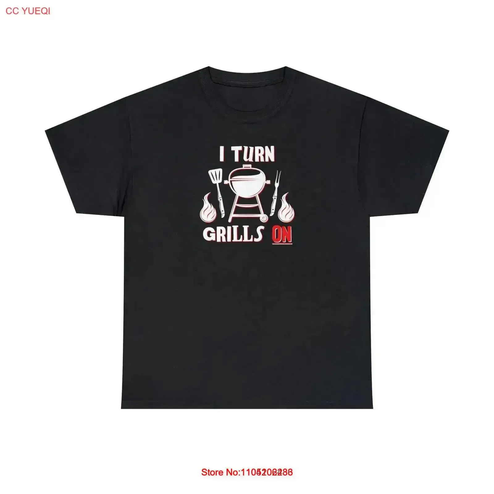 

Basic unisex T shirt for grill heroes saying I turn grills on vintage Washed Top Everyday Wear Casual graphic vintage Washed