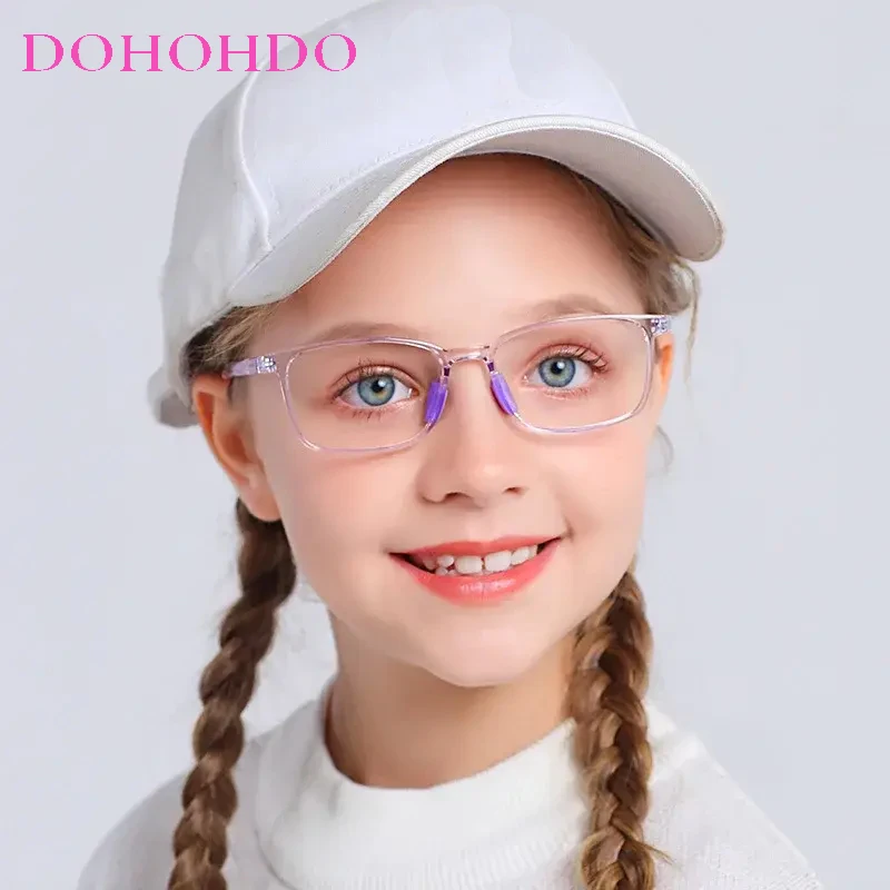 Anti blue Light Kids Glasses Boys Girls Optical Frame Computer Transparent Glasses Children Zero Prescription Medical Eyeglasses