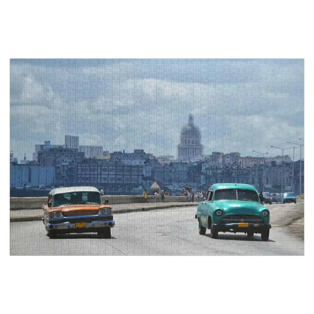 Classics on the Malecón Jigsaw Puzzle With Photo Personalized Gift Married Puzzle