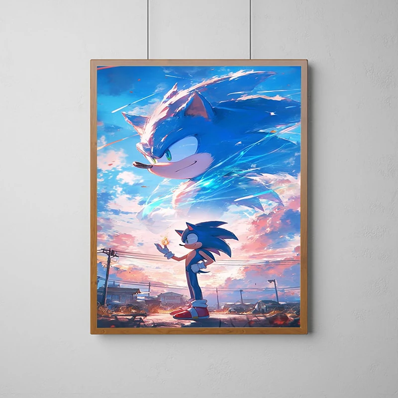 S-Supersonic-S-Sonic-Game Vintage Posters Room Decor Wall Poster Anime Bedroom Decoration Decorative Picture Art Mural For Home