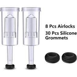 Airlocks Plastic Airlock and Silicone Grommets,Airlock Set for Fermenting, Brewing, Beer,Fermentation Projects