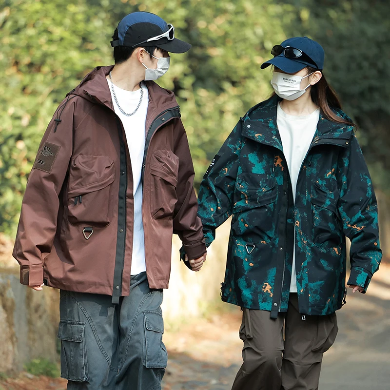 Couple Outdoor Running Windproof and Breathable Hooded Jacket Fashionable and Trendy Loose Comfortable Versatile Casual Jacket
