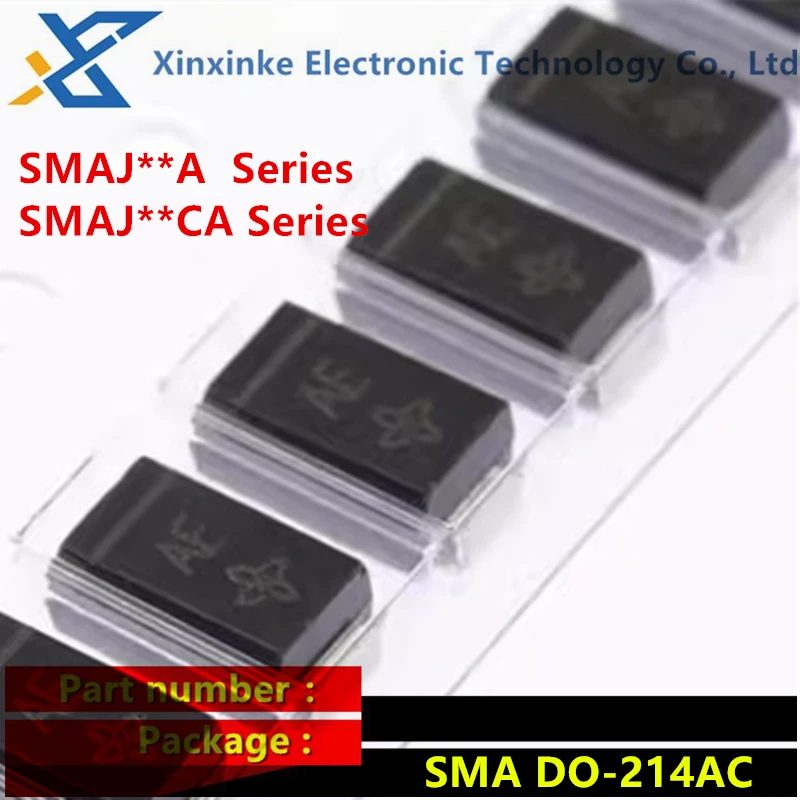 50 шт. SMAJ43A SMAJ43CA SMA DO-214AC SMD TVS, диоды SMAJ58CA SMAJ58A SMAJ70A SMAJ70CA SMAJ130A SMAJ130CA SMAJ22CA SMAJ22A SMAJ22A