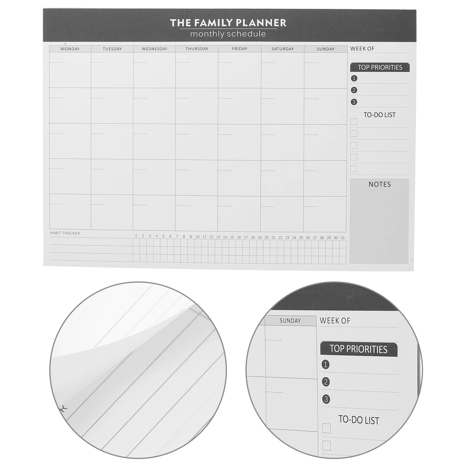 

Smooth Writing Monthly Planner Schedule Agenda Task Checklist Daily Weekly Notepad Organizer Portable Lightweight Productivity