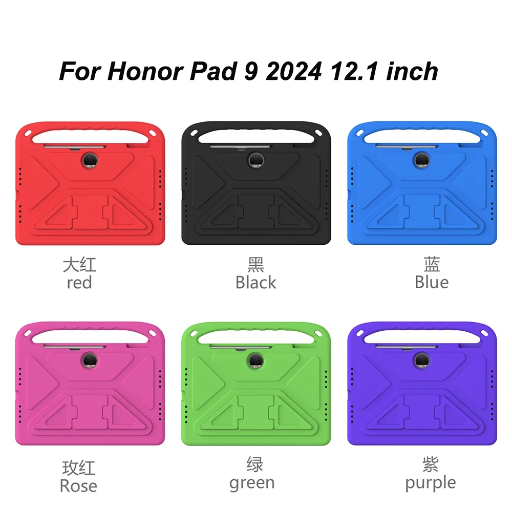 EVA Portable Shockproof Kids Safe Handle Stand Tablet Cover For Honor Pad 9 2024 12.1 inch HEY2-W09 HEY2-W19 Case