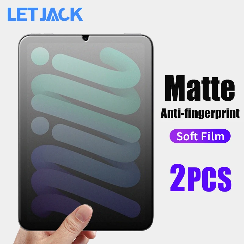 2Pcs Pet Matte Protective Soft Film For iPad Mini 6 5 4 3 Air 4 3 2 Screen Protector iPad 9 8 7 Pro 11 10.2  2021 10.5 Not Glass