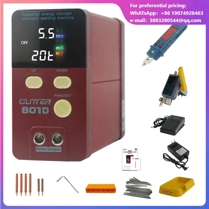 801D Spot Welder Household DIY Handheld Capacitor Energy Storage 18650 Battery Spot Welding Machine Mobile Phone Battery Repair