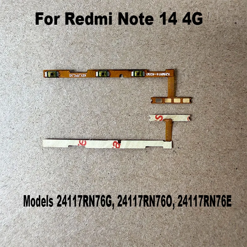 For Xiaomi Redmi Note 14 Pro + Plus Power Volume Button Flex Cable Side Key Switch ON OFF Control Button 4G 5G image 4