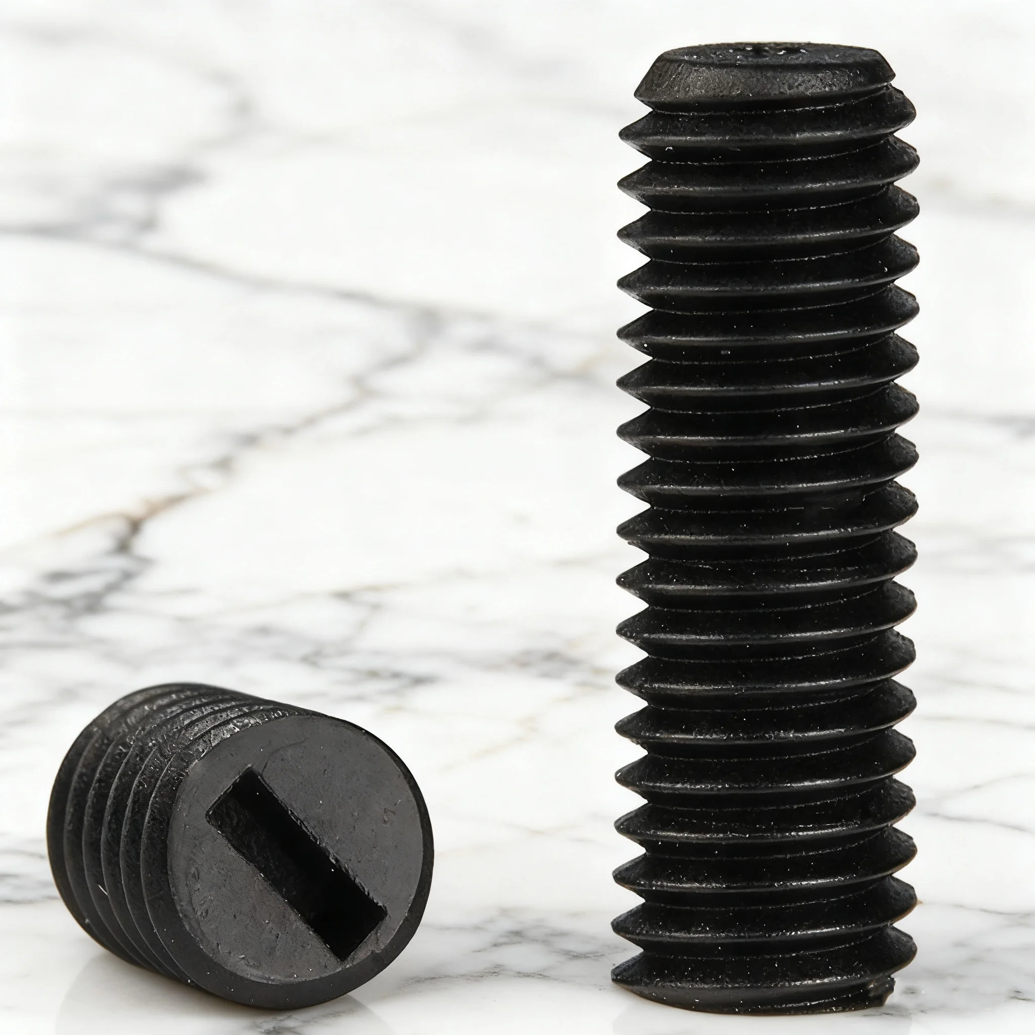10-100pcs White/Black Nylon Tip Set Screws M3 M4 M5 M6 M8 M10M12 Non-Marring Nylon Slotted Head Screw for Electronics Adjustment