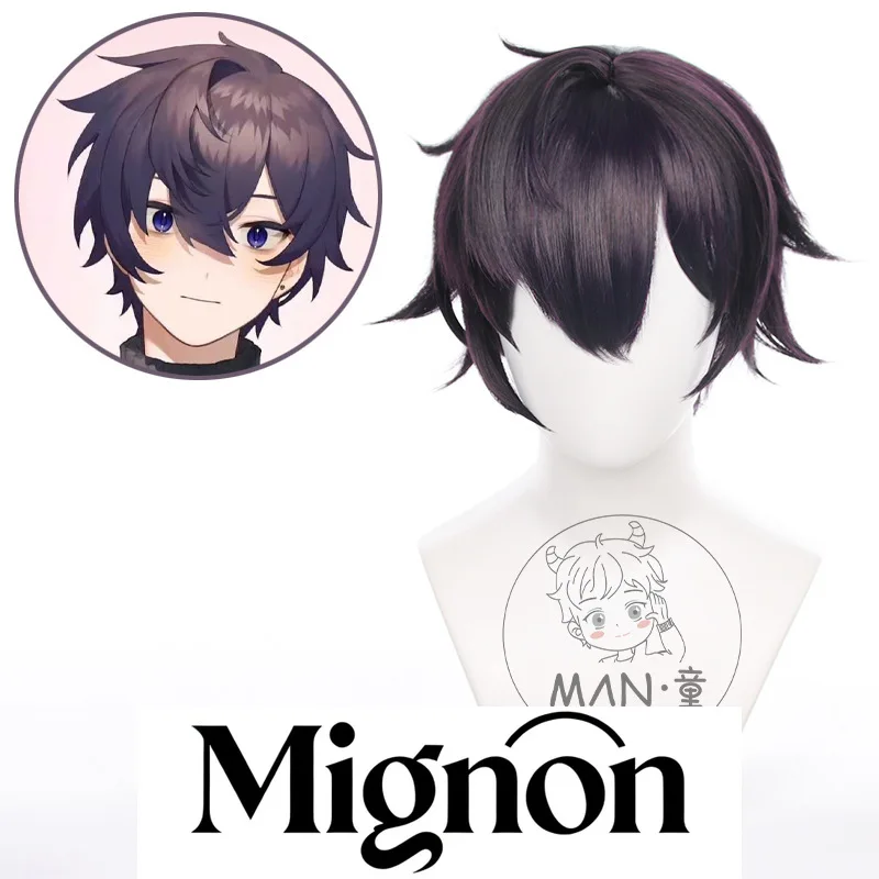 

Virtual YouTuber Shoto cosplay wig Nijisanji purple black short hair Halloween gift