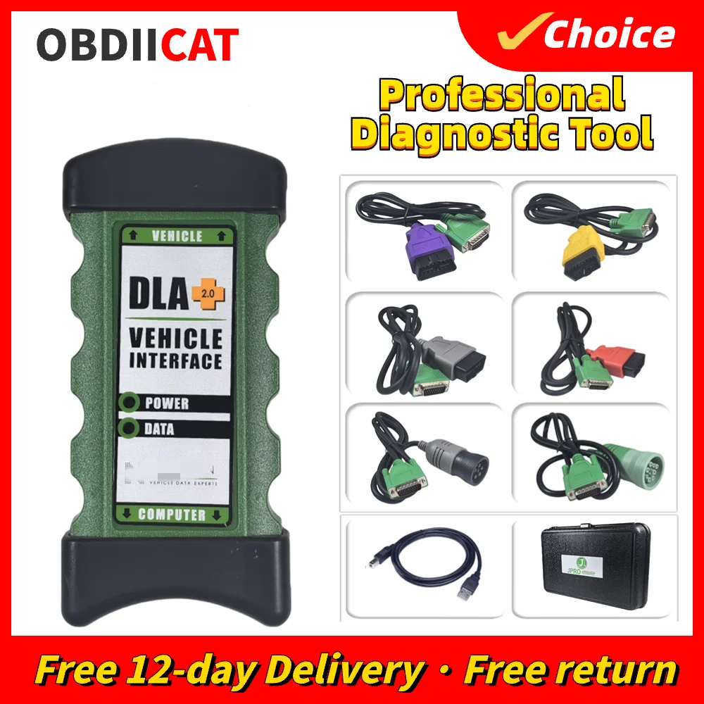 for Heavy Duty Truck DLA+2.0 Vehicle Interface Diagnostic Tool Diesel Scanner