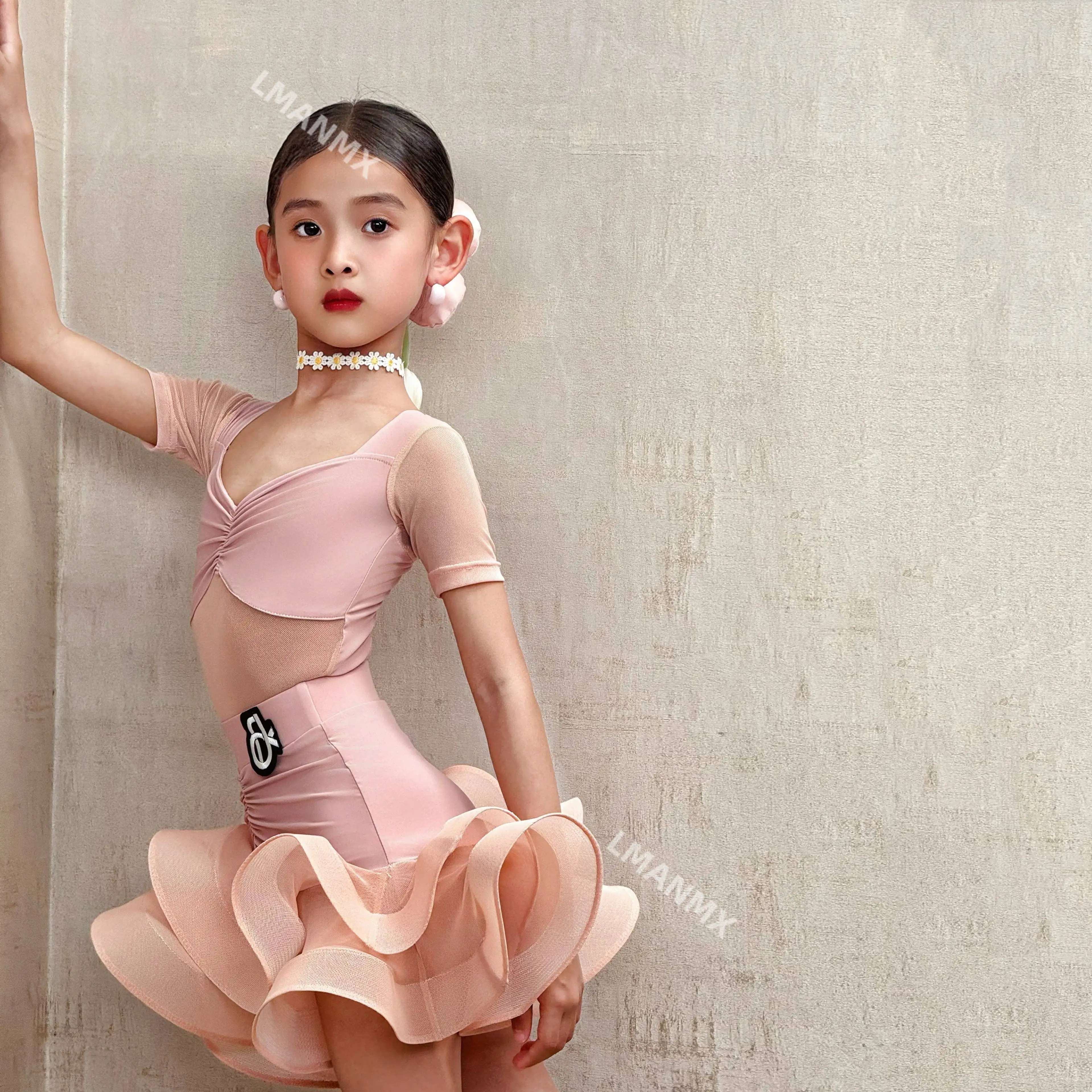 Abito da ballo latino per bambini per ragazze 2025 Nuovo abito da performance di fascia alta primavera/estate