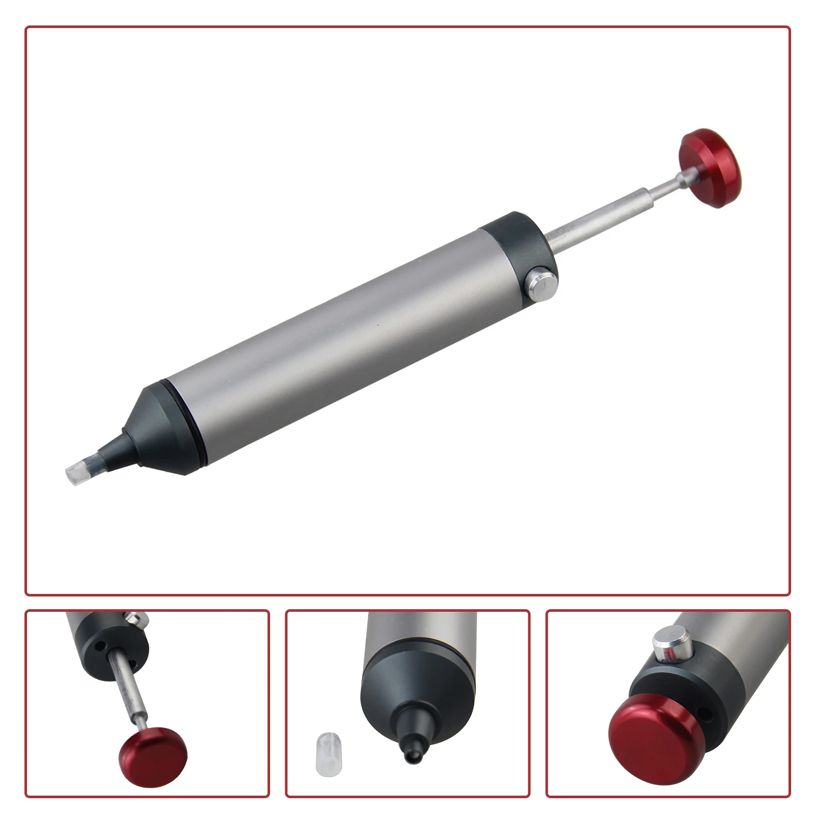 Professional Desoldering Pump Solder Sucker Solder Removal Tool Powerful Vacuum Suction and Heat-Resistant with 2 pcs Nozzle