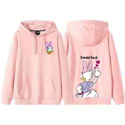 Anime Cartoon Disney Donald Duck Daisy Duck Couple Hooded Hoodie Women's Autumn/Winter Coat hoodie  sweatshirt  anime hoodie