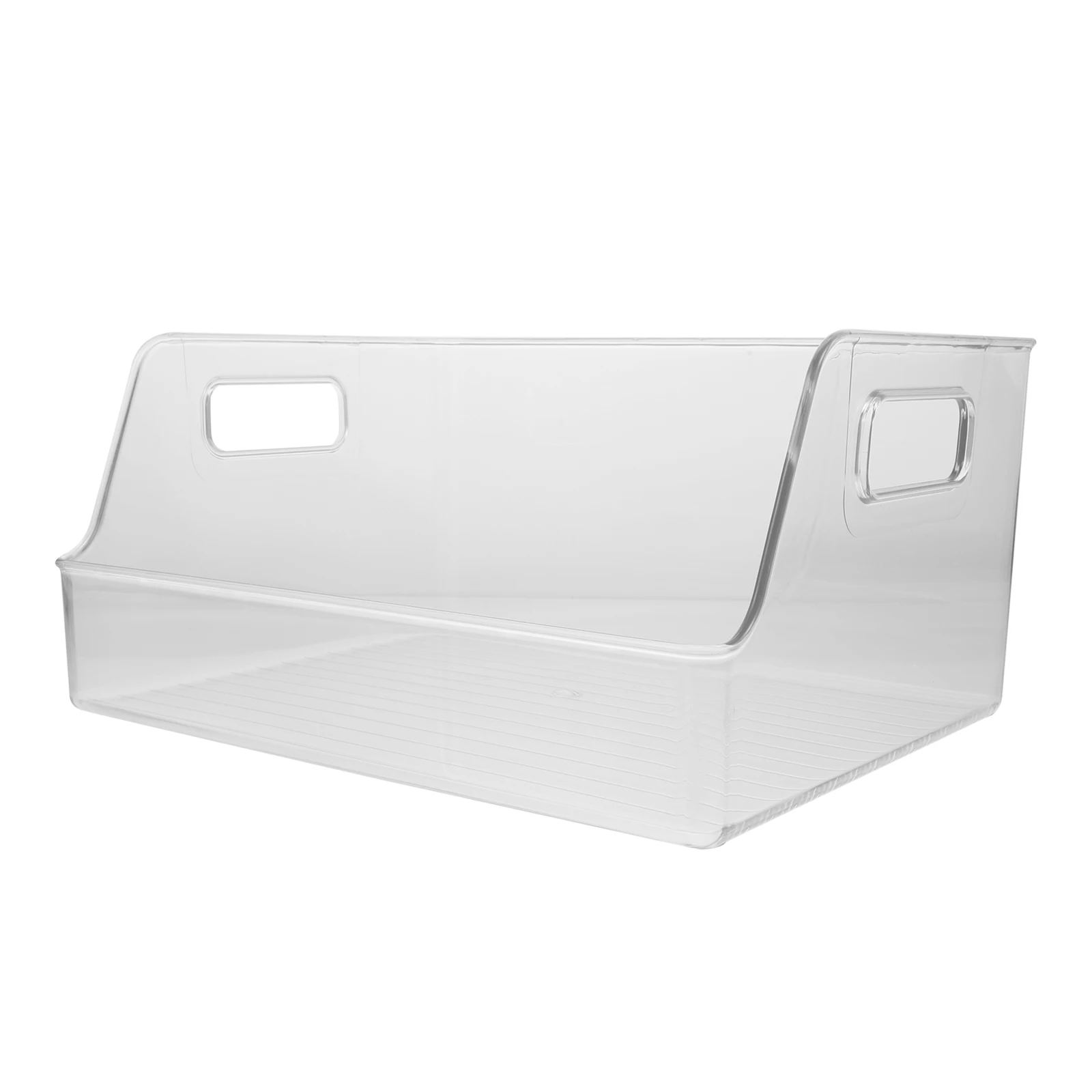 1pc Simple Cd Box Desktop Storage Organizer Large Capacity File Box For Office Study Transparent