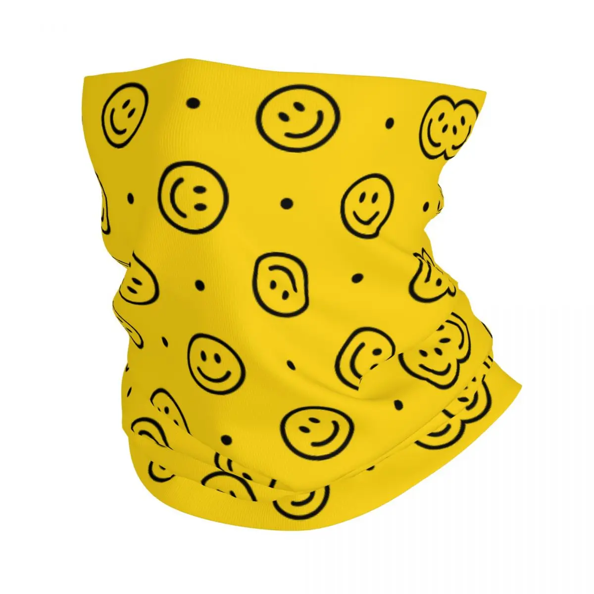 

Smiling Pattern Bandana Neck Gaiter Printed Balaclavas Wrap Scarf Multifunctional Headband Hiking for Men Women Adult Winter