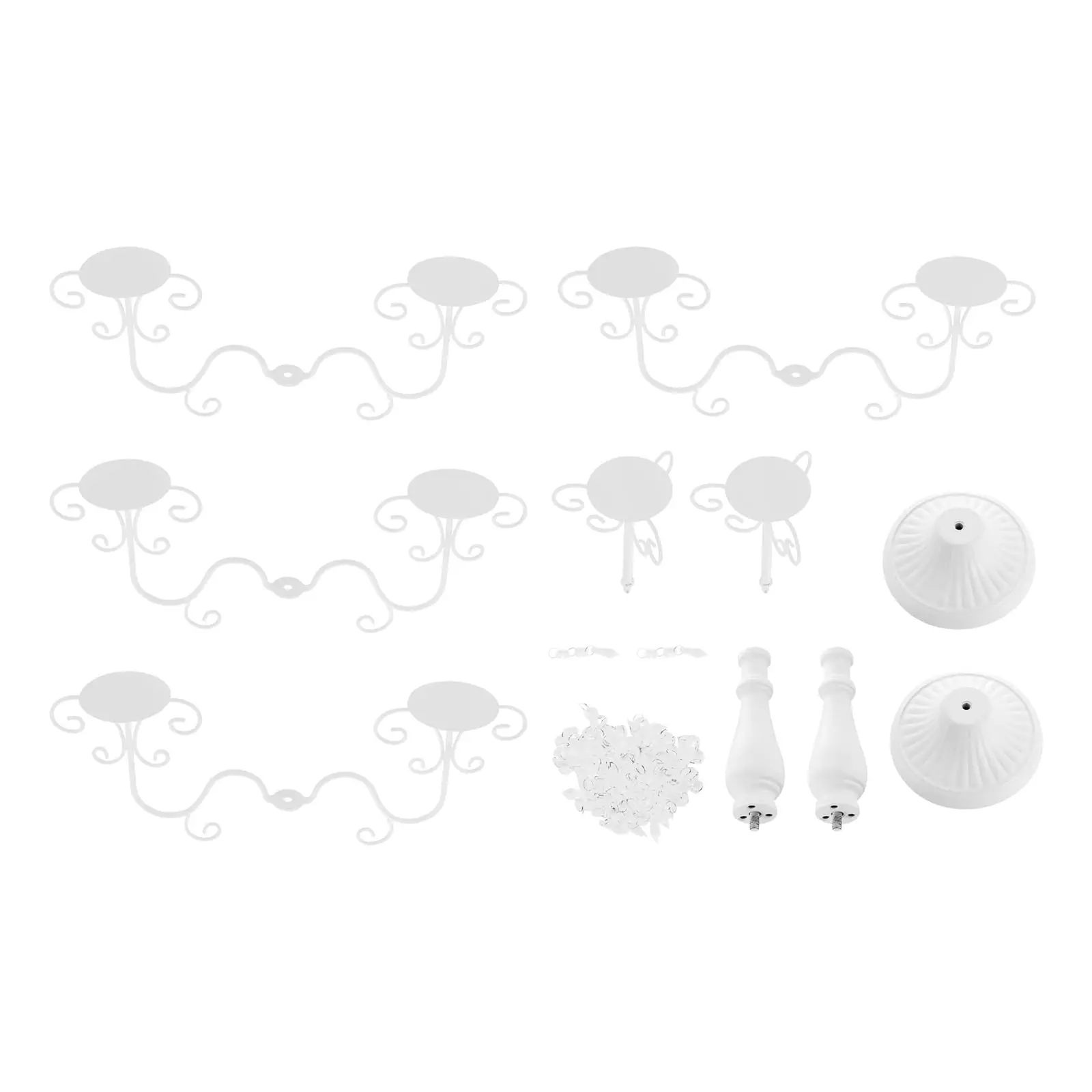 2  yra Jl Белый/Золотой Канделябр Подсвечник с 5 рычагами 15,35 дюймов Рождественская свеча Канделябр Центральная часть Декоративные подсвечники для W