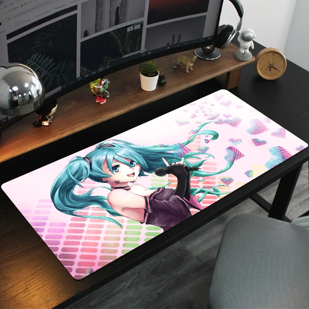 Anime H-Hatsune Miku Mousepad Large Gaming Mouse Pad LockEdge Thickened Computer Keyboard Table Desk Mat