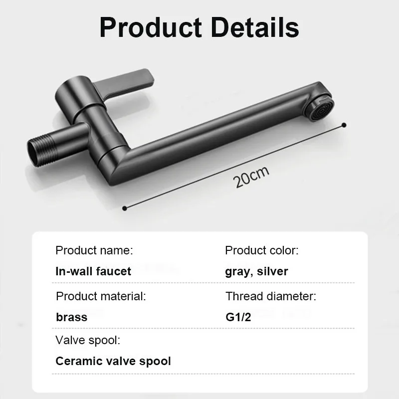 في الهواء الطلق حديقة حمام المرحاض ممسحة بركة صنبور النحاس الحائط بالوعة المطبخ صنبور ممسحة بركة صنبور ثقب واحد صنبور #6