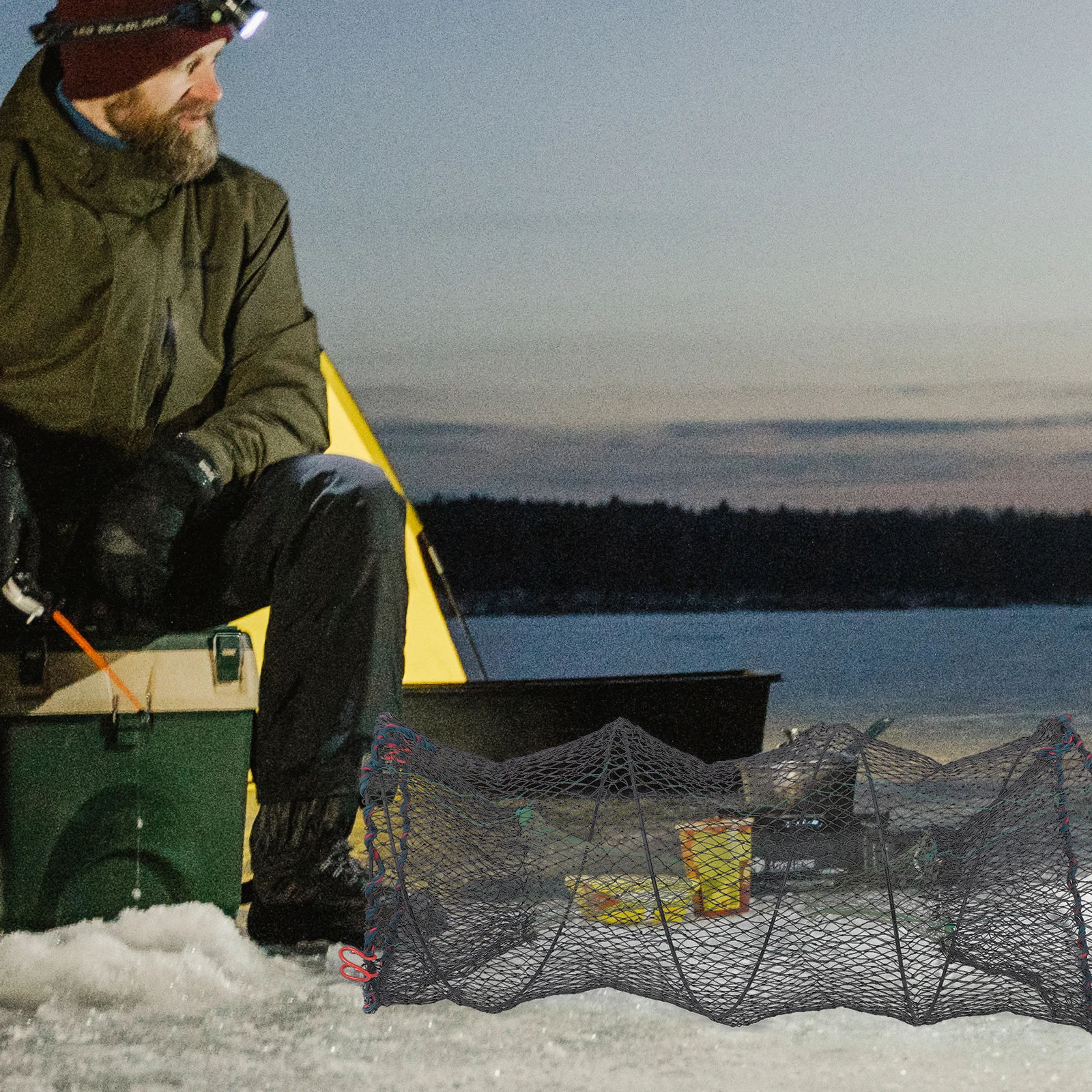 

Round Spring Cage Fishing Net Nets Foldable Crab Equipment Accessories Large Folded Trap Shrimp