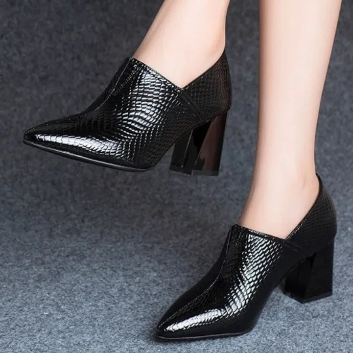 

2025 New Fashion Versatile Designer Fashion Style Party Shoes Women's High Heels Solid Color Women's Office Formal Shoes