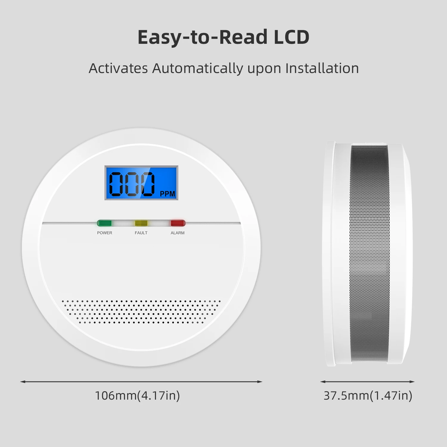 CPVAN Independent Carbon Monoxide Alarm Co Detector with LCD Display Home Wireless Alarm Sensor Security Protection System 85db