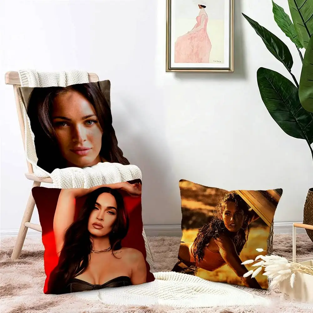 Actress M-Megan Fox Model Lucky Dragon pillow cover sofa cushion cover home room decoration children gift