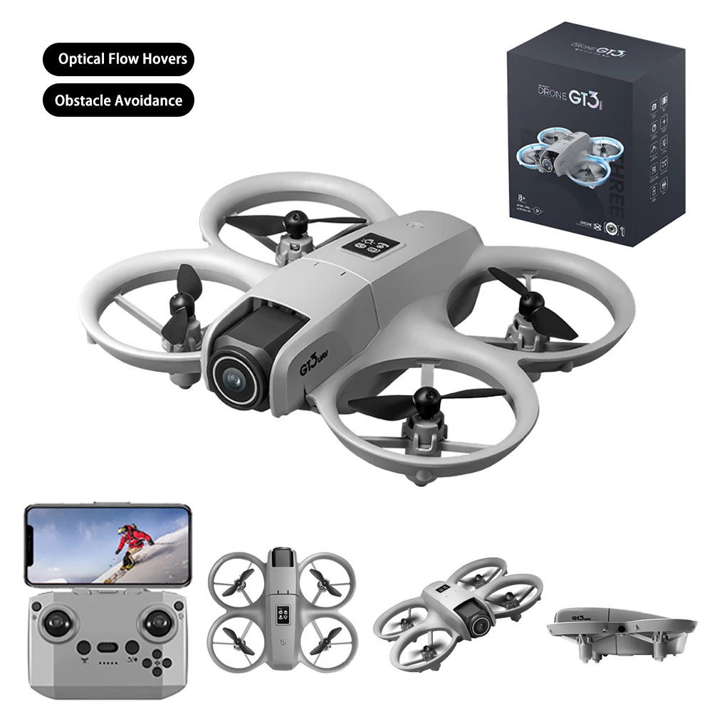 

GT3 RC Quadcopter Drone 4K Dual Aerial HD Photography Optical Flow Positioning Obstacle Avoidance UAV Remote Control Quadcopter