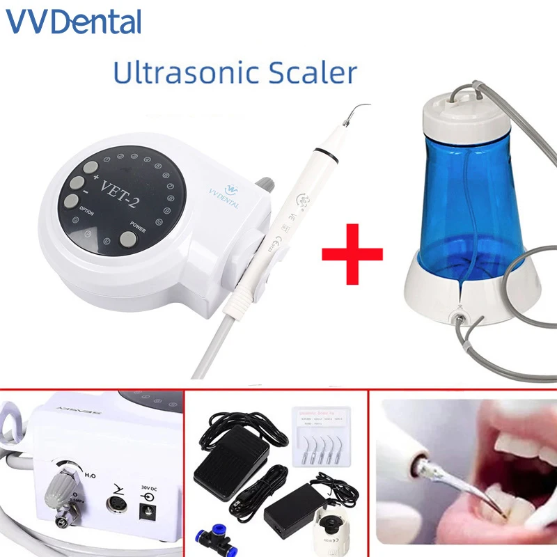 

Dental Ultrasonic Scaler + Auto-Water Supply System for Teeth Tartar Stain Tooth Calculus Remover and Oral Periodontal Treatment