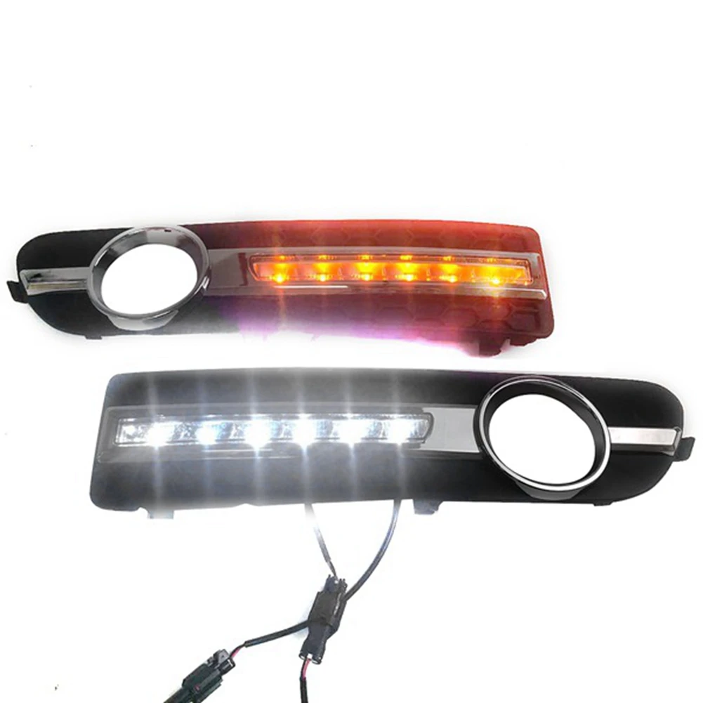 LED DRL Daytime Running Light LED Daylight Amber & White Fog Light for Volvo S80 2007-2013