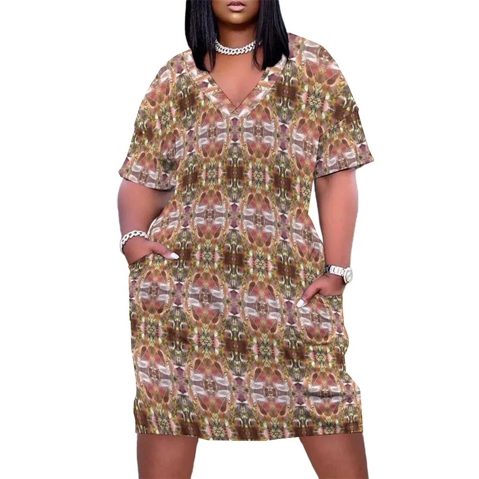 

Virginia Autumn 7 Loose Pocket Dress women evening dress loose women's dress