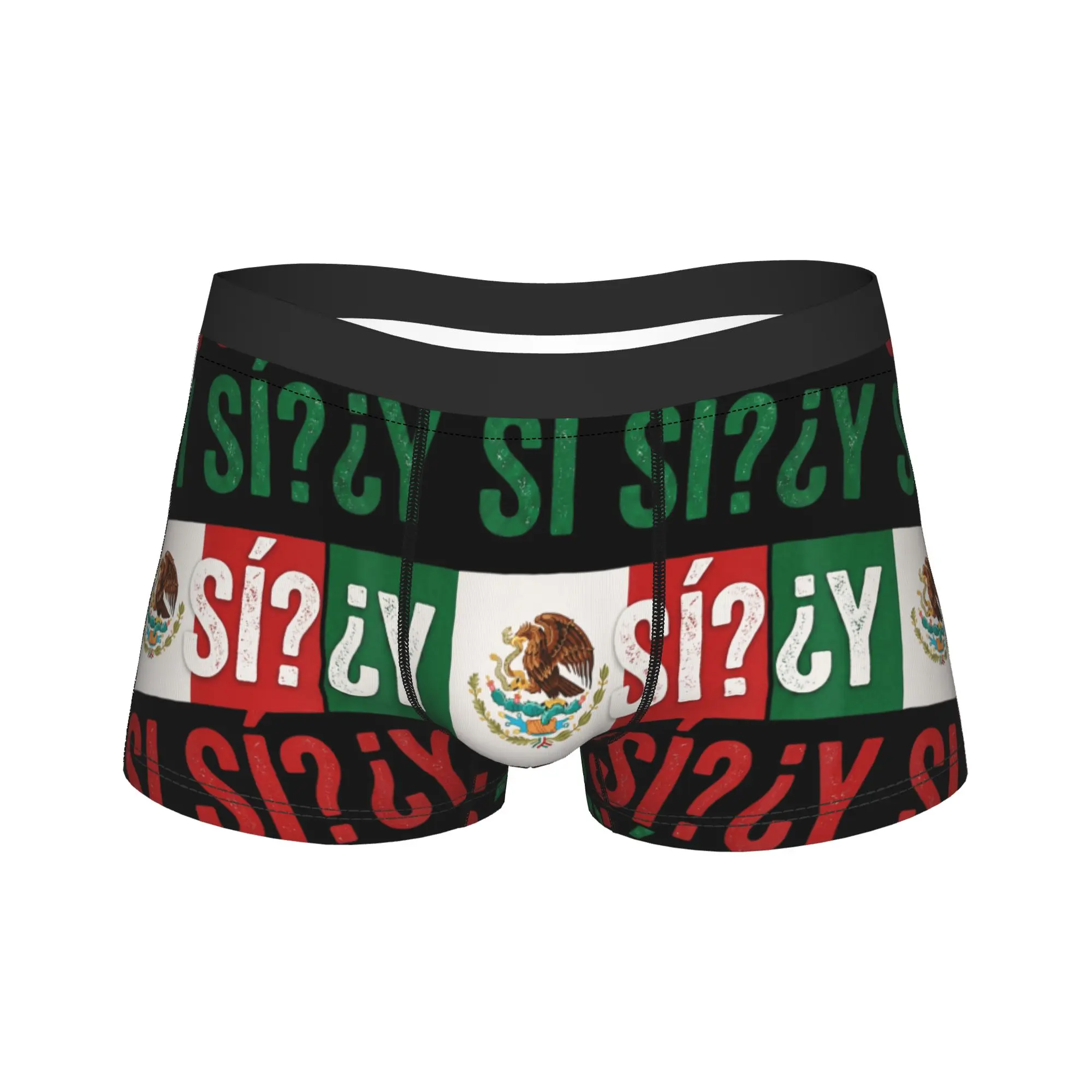 ¿Y Sí Mexican Flag Y Si Si Spanish Y Sí Mexico Flag Quote Underwear  Male Underpants Soft Trunk Quality Boxer Brief Big Size