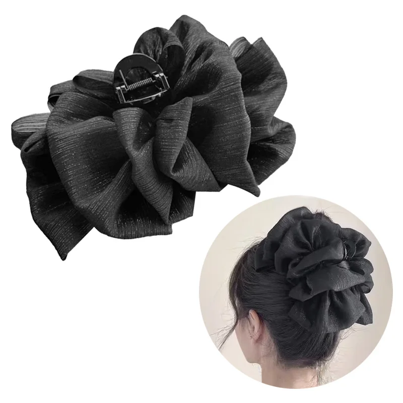 مشبك شعر أنيق على شكل فيونكة للنساء والفتيات يوميًا في الهواء الطلق قابض شعر القرش للتسوق والسفر والتصوير الفوتوغرافي 2025 إكسسوارات شعر جديدة