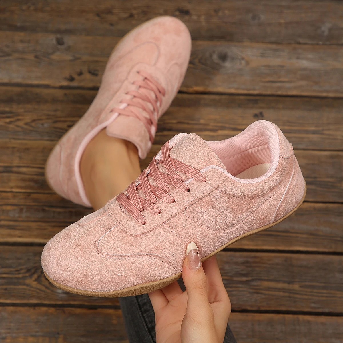 Damen Frühling Neue Klassische Einfarbige Flache Schuhe 2026 Alltags-Büro-Einkaufs-Schlupfschuhe Bequeme Vulkanisierte Schuhe Größen 36-43 – Detail 6