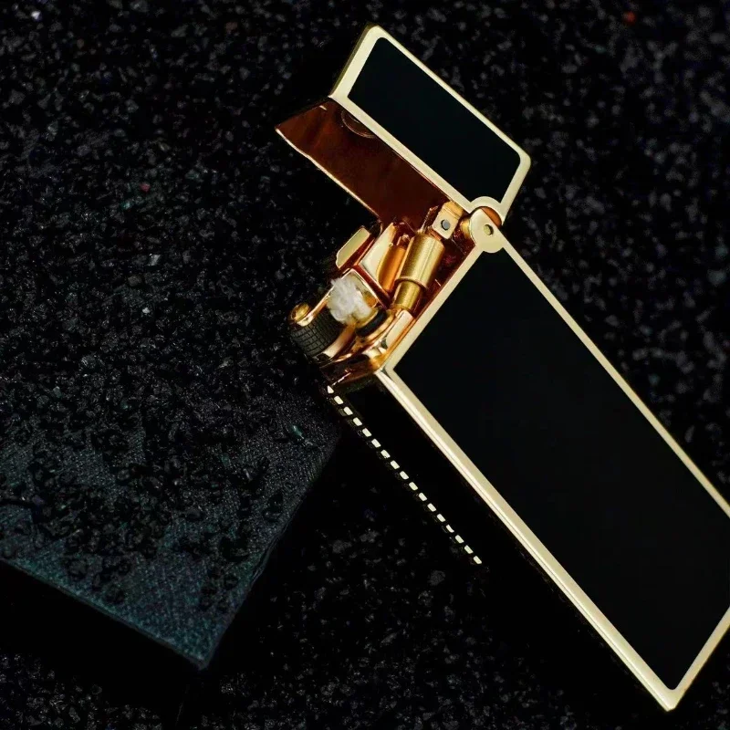 ZORRO Narrow Version Resin Craft Kerosene Lighter Mechanically Assisted Cover Opening Side Sliding Ignition High-end Gadgets
