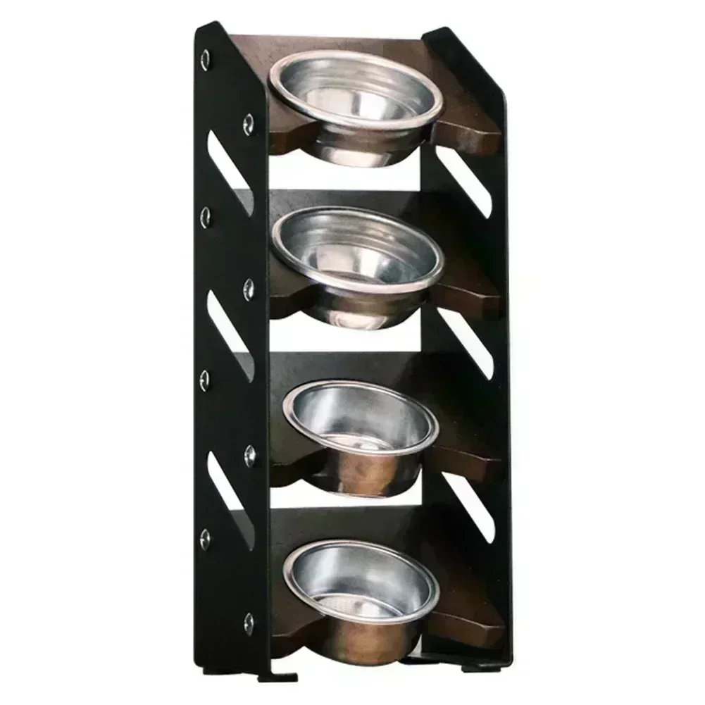 

Espresso Filter Basket Storage Display Rack for 51mm 53mm 58mm Portafilter Baskets Organized and Efficient Coffee Bar Setup