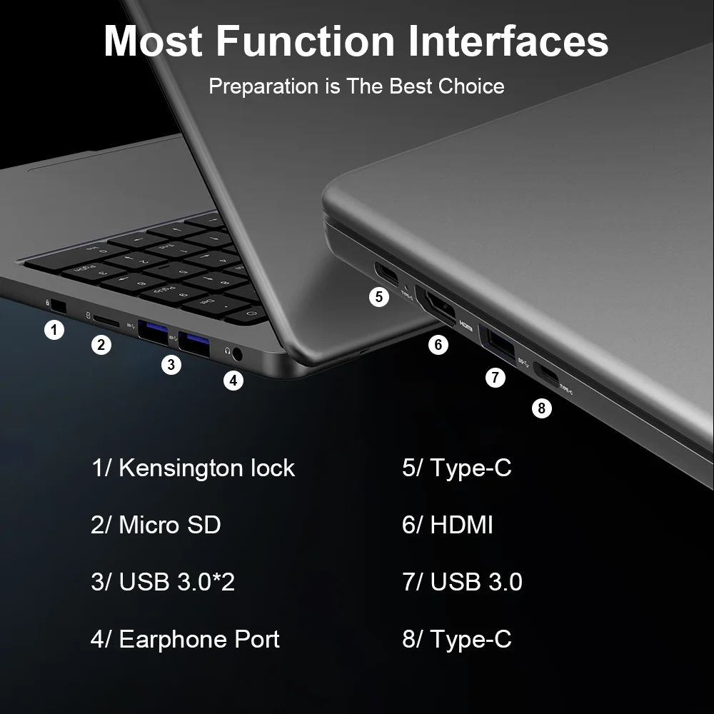 كمبيوتر محمول Ninkear A15 Pro سعة 16 جيجابايت و1 تيرابايت AMD Ryzen 5 7430U 16 بوصة 120 هرتز 2560*1600 شاشة عرض بصمة فتح الكمبيوتر المحمول