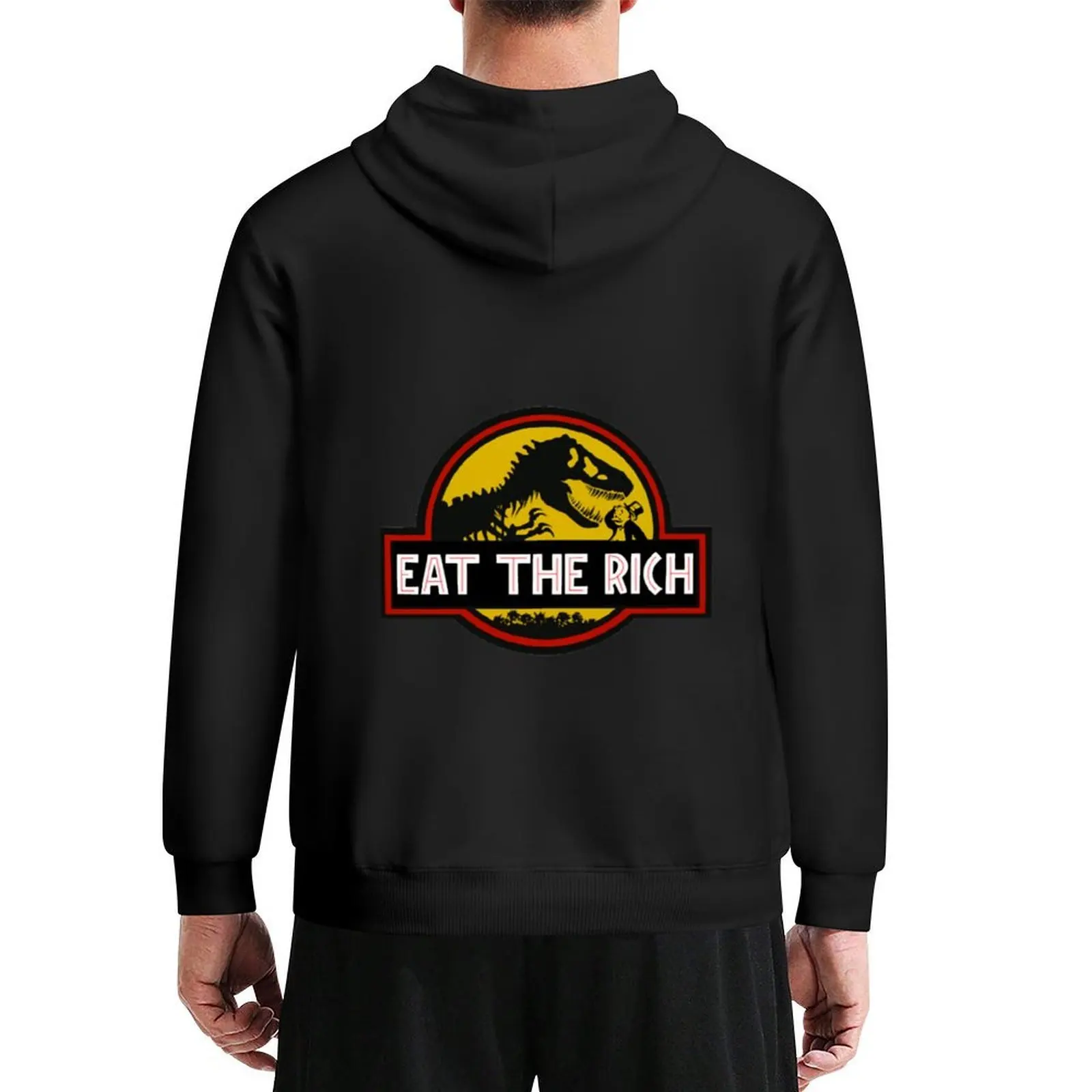 

Eat The Rich- Jurrasic Park Hoodie mens designer clothes korean style clothes mens clothing autumn clothes hoodie for men