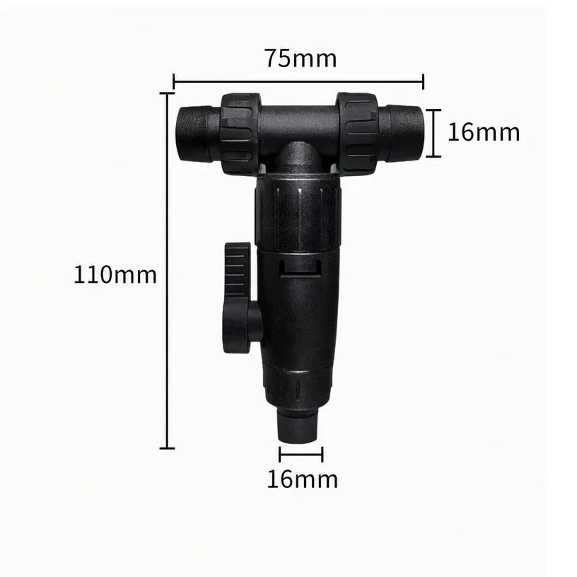 Aquarium Three Way Water Changer Valve 12mm 16mm Fish Tank Canister Filter Hose Connector Water Change Drain Control Tap