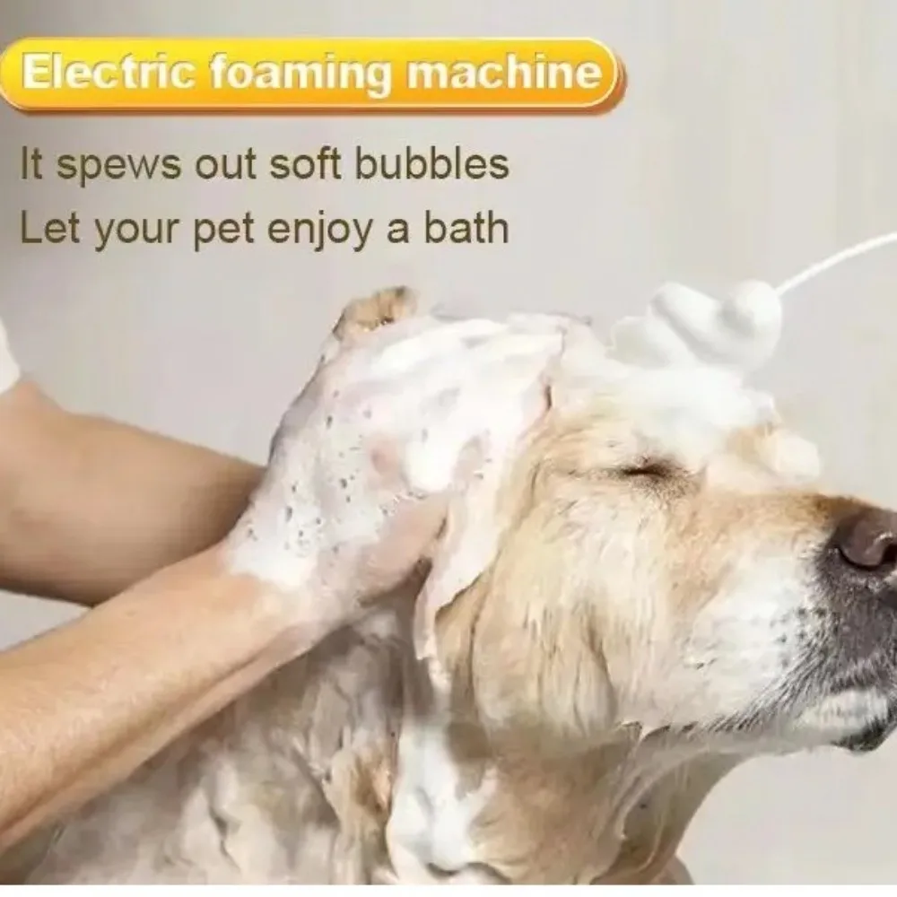 

Cute Duck Pet Cleaning Machine USB Charging Type-C Electric Foam Machine Foam Dispenser Cartoon Automatic Soap Dispenser