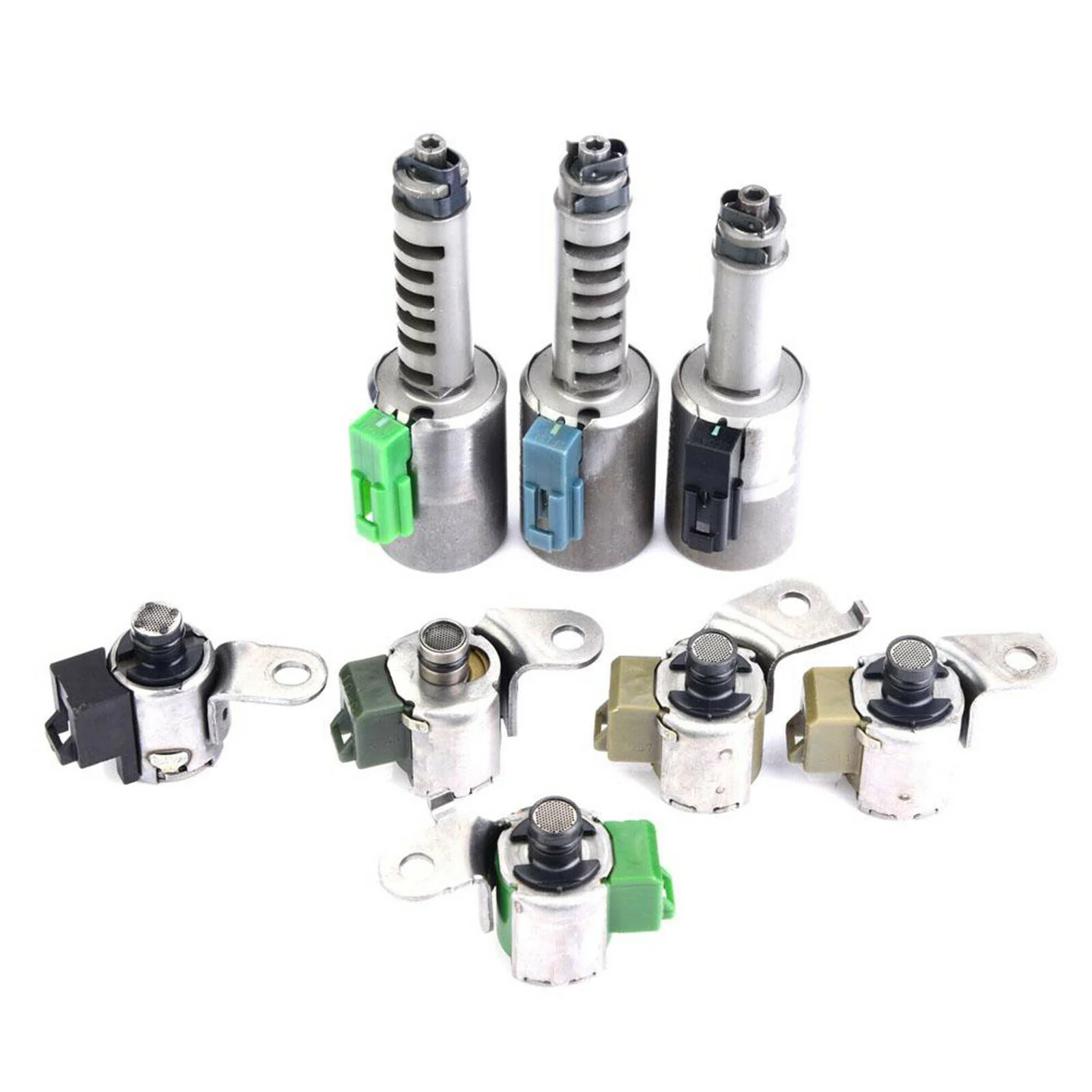 8pcs Transmission Solenoids Set for Volvo XC90 S60 S80 V50 AW55-50SN AW55-51SN AF33-5 AW235 RE5F22A