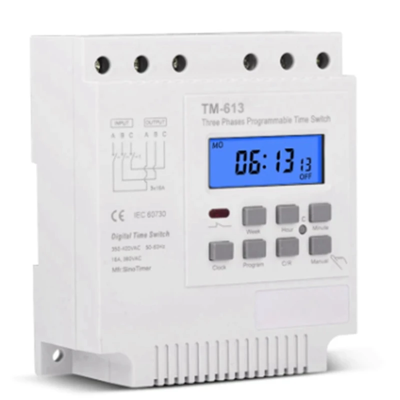 

2X Three Phases 380V 415V TIMER Programmable Switch With Backlight Retail