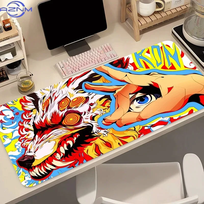 Mouse Pad HD Anime Gaming Accessories Keyboard Pad Chainsaw Man Hayakawa Aki Desk Mat Gamer Cabinet Mousepad Cool Fox Mouse Mat