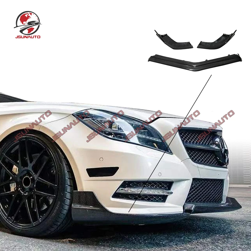

Carbon Fiber External Trims For Benz CLS W218 350 500 to TR Style Carbon Fiber Front Diffuser Bumper Splitter For CLS350 Styling