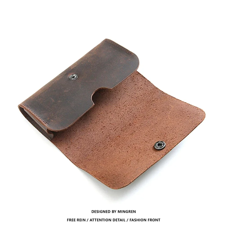 

Cow Leather Coin Purses Vintage Handmade Wallet for Coins Credit Card Holder Small Porte Carte De Credit Cardcase