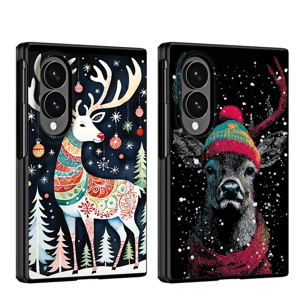 Phone Cover Case for Samsung Galaxy Z Fold 8 ZFold8 Ultra Z Fold8 Wide Merry Christmas Deer